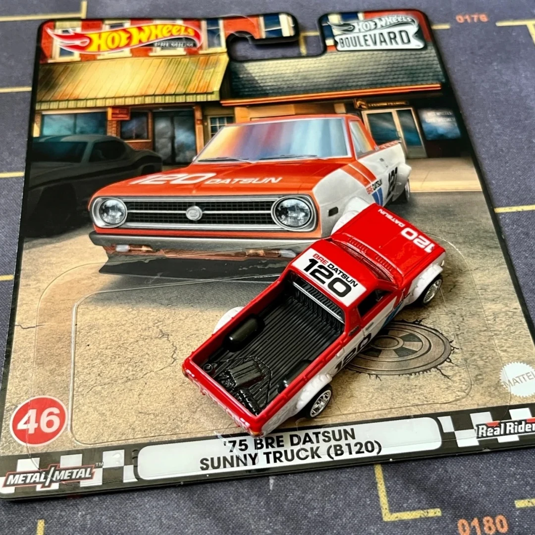 Литые под давлением автомобили Hot Wheels Premium Boulevard 75 BRE DATSUN Sunny Truck Коллекционная масштабная модель автомобиля из сплава 1:64, игрушка, подарок для мальчиков