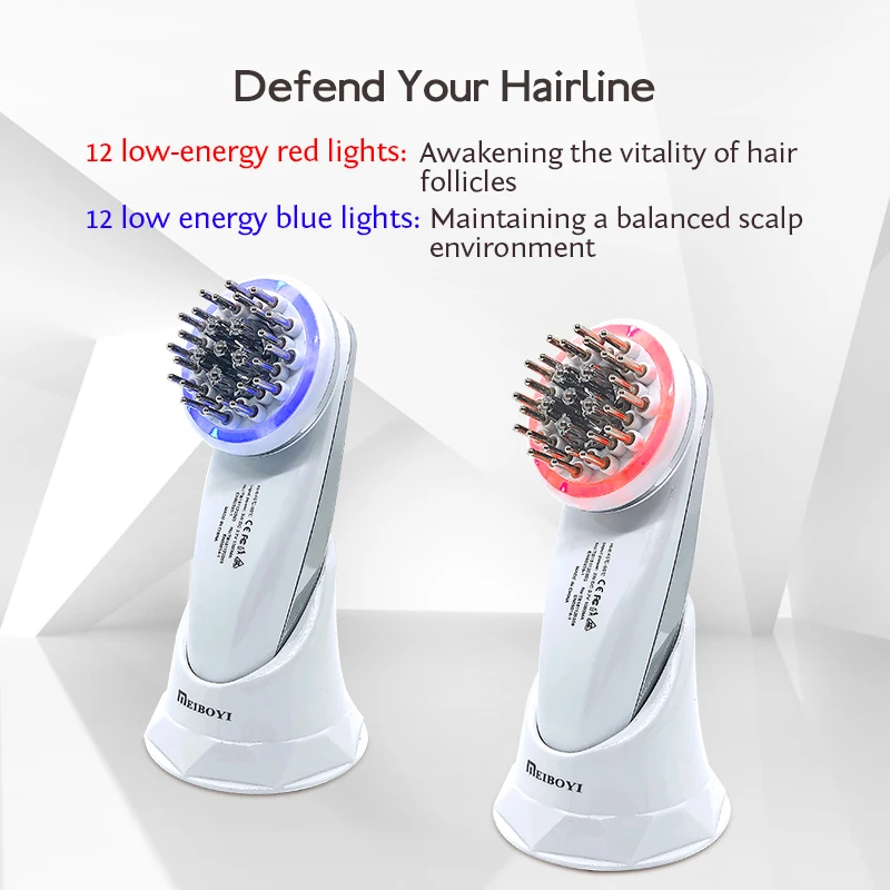 Mul-function Hair Growth Massager Electric Comb Vibration Hair Massager Scalp Brush Beauty Home Use Salon