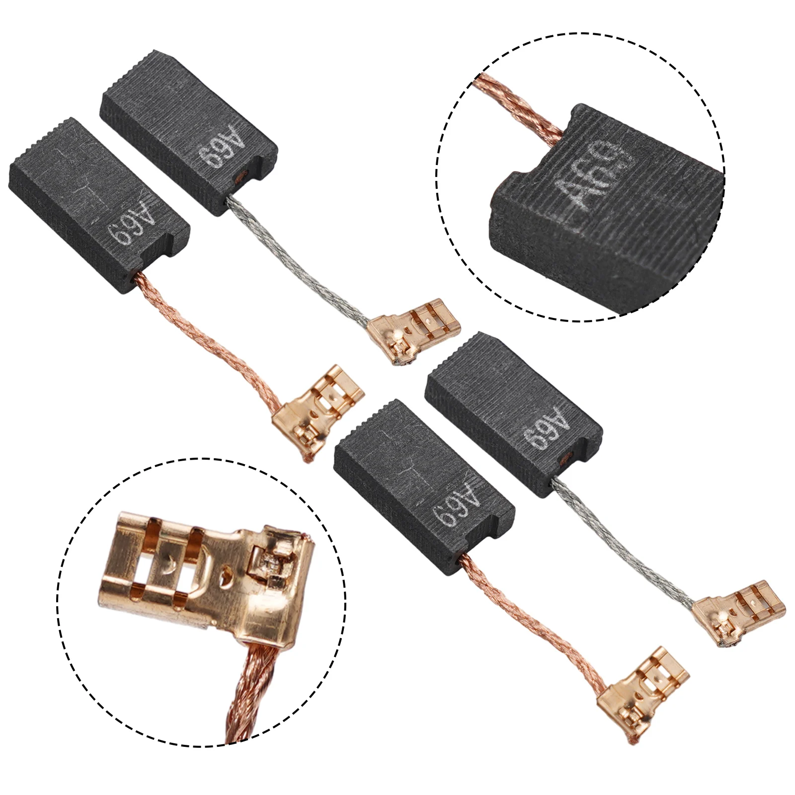 Carbon Brush Replacement Kit 4pcs Compatible with 5/40 DCE 5 DCE DCE38 38 GSH 4 Featuring Auto Stop Models 1617014122 1617014138