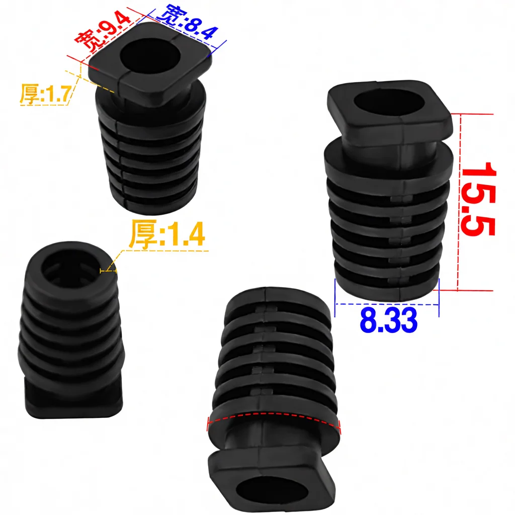 Electrical Cable Grommet Power Cord Protector Strain Relief Buckle Flexible Rubber Management Housing Replacement Kit