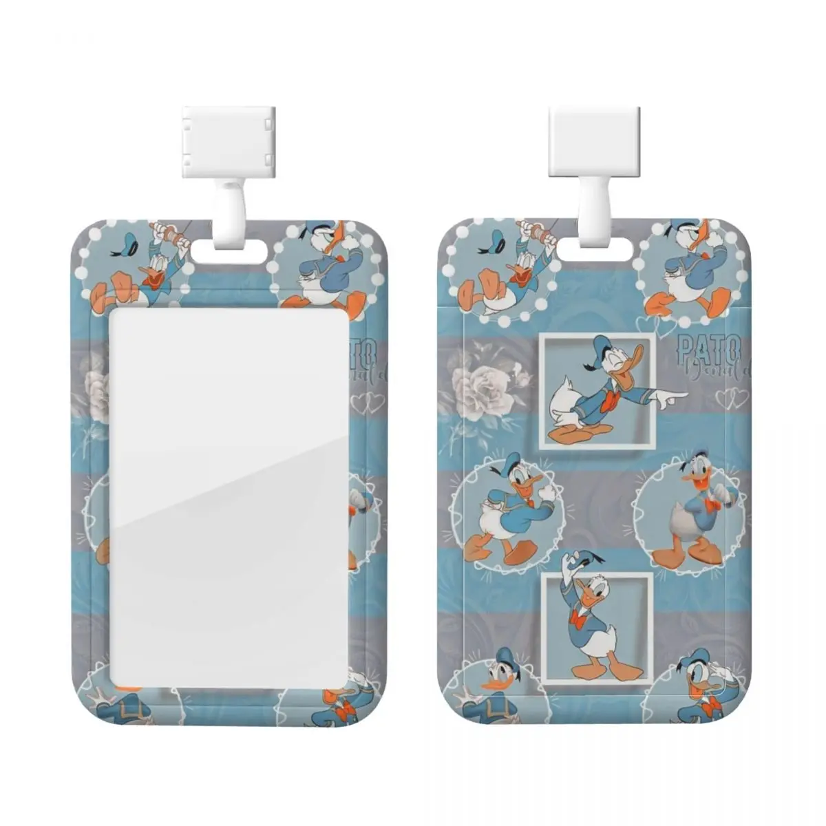 

Custom Donald Duck Card Badge Holder Card Holder Men Women Funny Cartoon Neck Strap ID Credential Holder Engineers