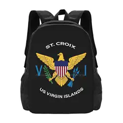 Us Virgin Islands Flag St. Croix Usvi Caribbean Tropical Backpack For Student School Laptop Travel Bag Us Virgin Islands Flag