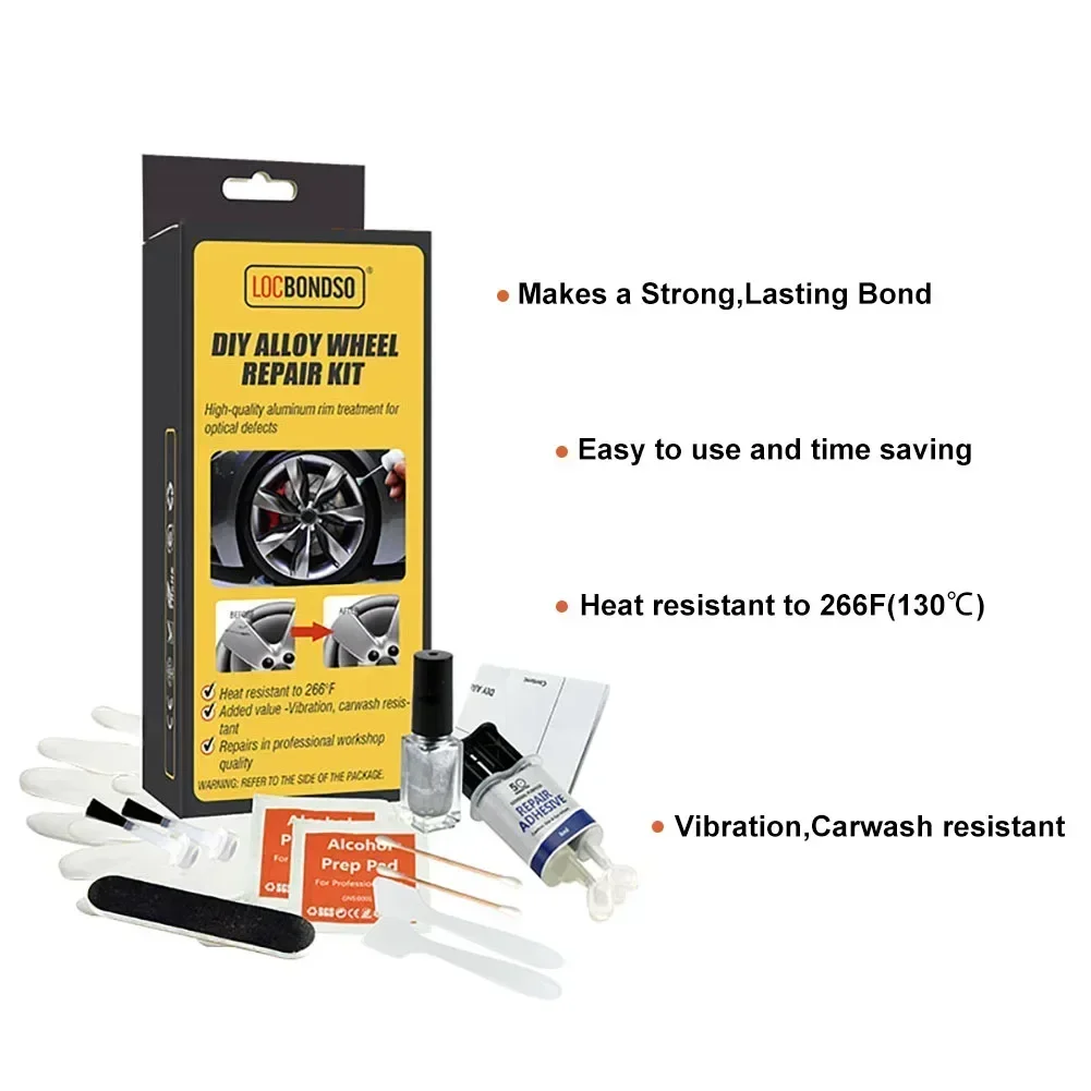 Car Wheel Repair Kit, Rim Scratch & Dent Remover Tool Set, Professional Universal Auto Wheel Care Restoration Supplies