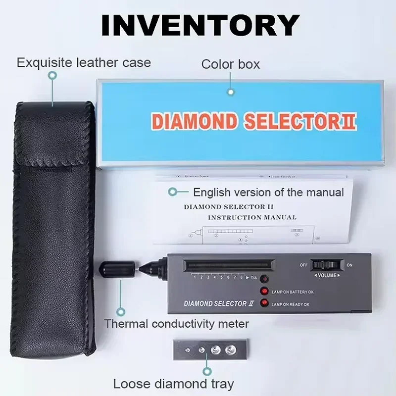 Portable Electronic Jewelry Testing Tool Professional Gem Appraisal Pen High-Precision Jewelry Tester Tool Kit