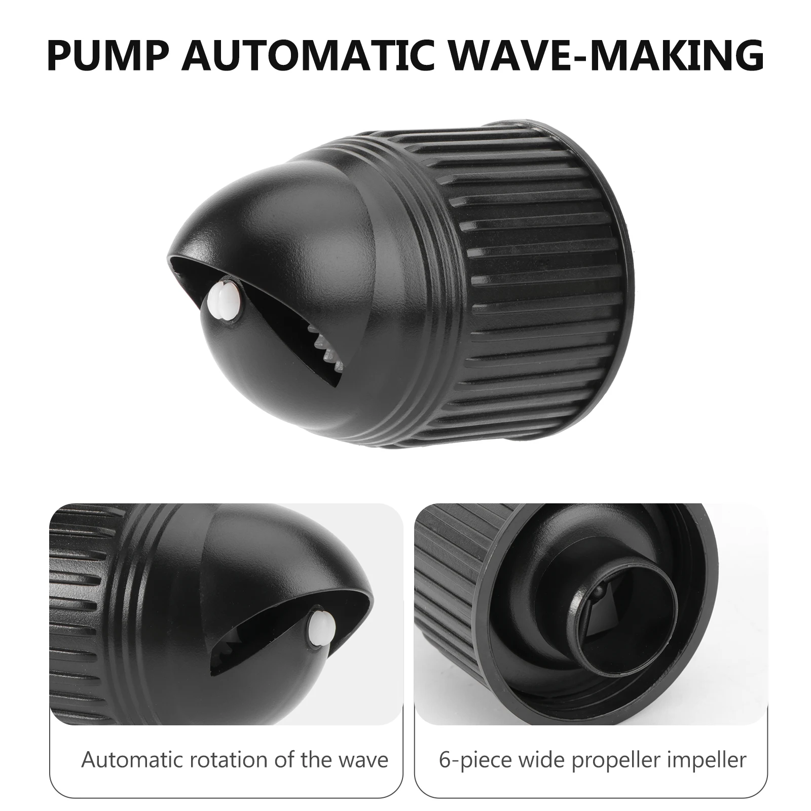 

1Pcs Fish Tank Surf Pump Aquarium Wave Maker Double Headed Wide Propeller Automatic Rotation Surf Pump Wave Maker