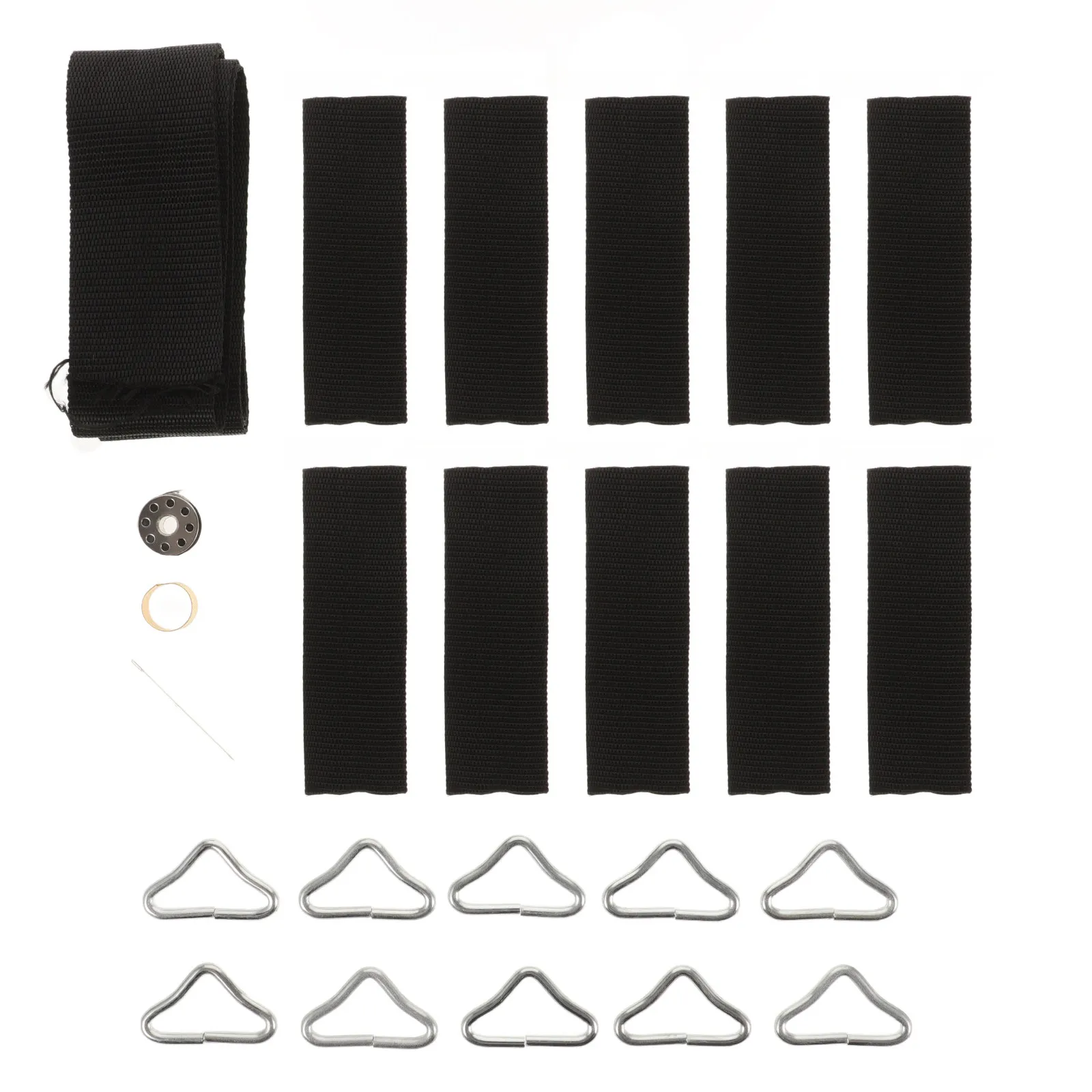 

1 Set Trampoline Replacement Parts Triangle Rings Metal Buckles High Strength Wear Resistant Replacement Trampoline Buckles