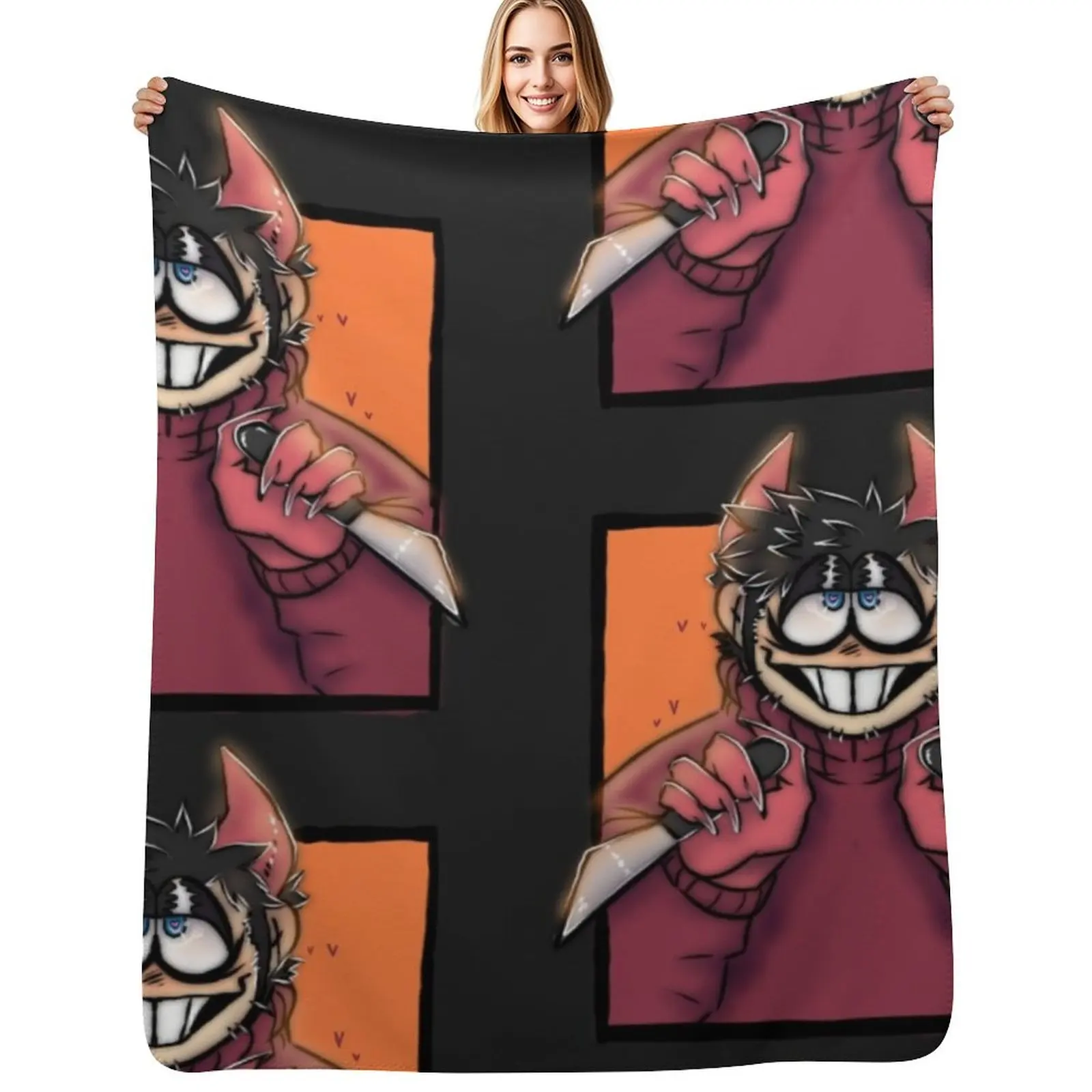 

Bob Velseb Throw Blanket Compact Warm Blanket for Car Road Trip