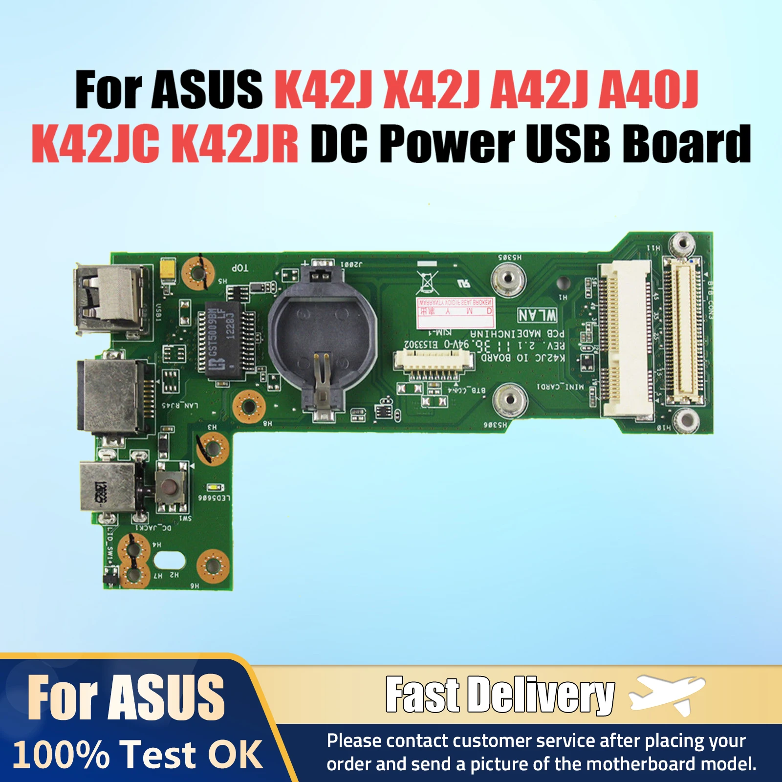 

DC Power USB Board For Asus K42J X42J A42J A40J K42JC K42JR K42JZ K42JY K42JV x42D K42D K42F board