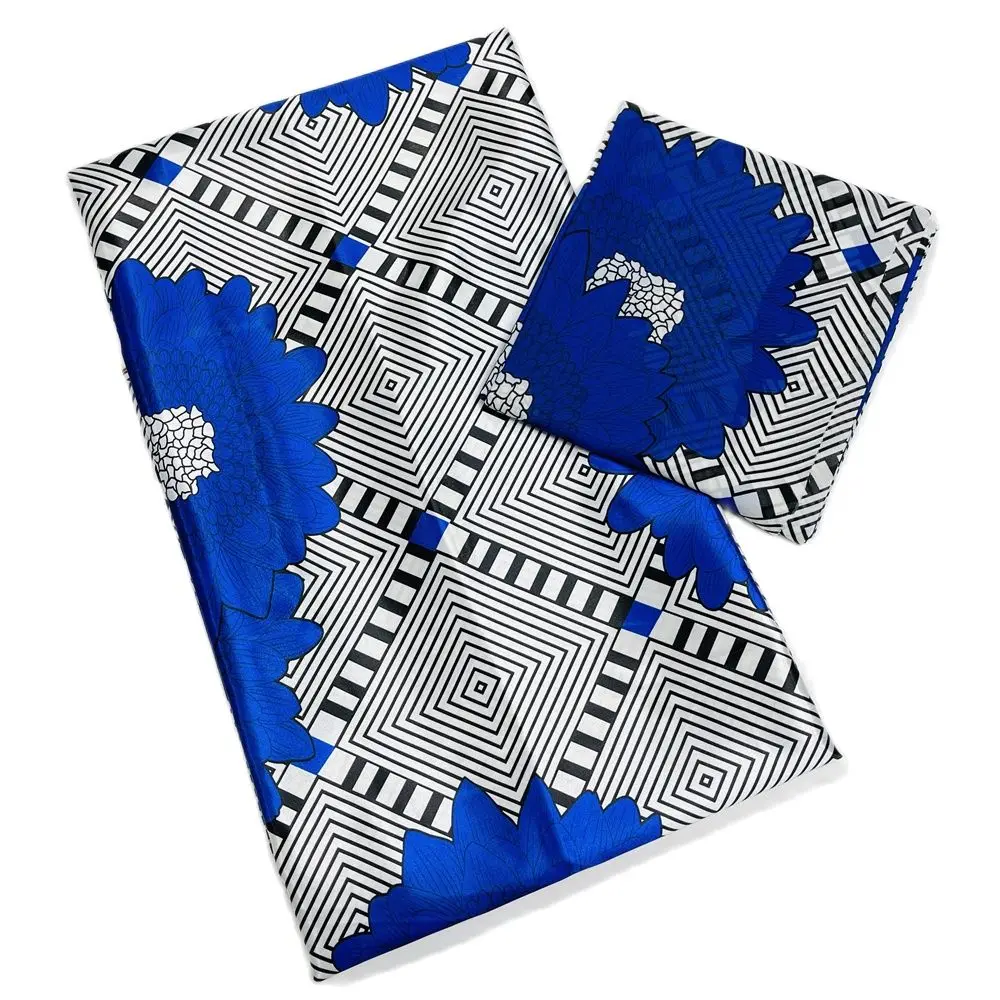 مواد الحرير الساتان الأزهار للنساء فستان ، الأقمشة الناعمة ، قماش تول الشيفون ، 4 + 2 ياردة