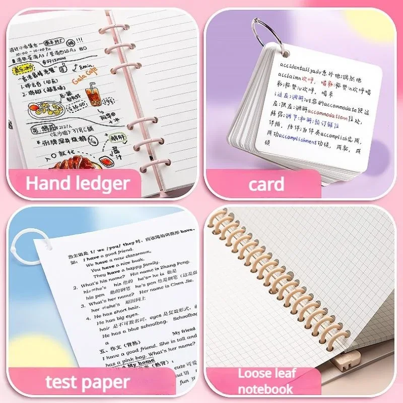 Mini Single Ring Hole Punch Paper Punch Puncher for Card Hand Account Notebook School Office Supplies