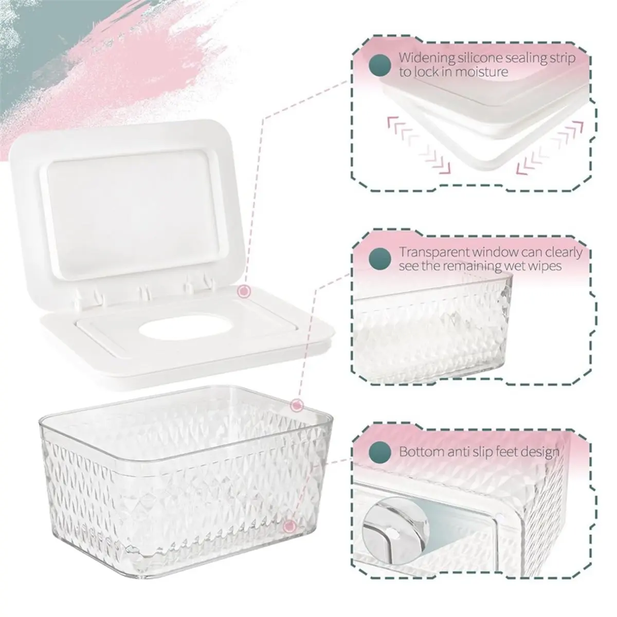 2026 New Wipes Dispenser,Wipe Holder for Baby & Adult, Seal-Designed Wipes Container for Bathroom Keep Diaper Wipes Freshs