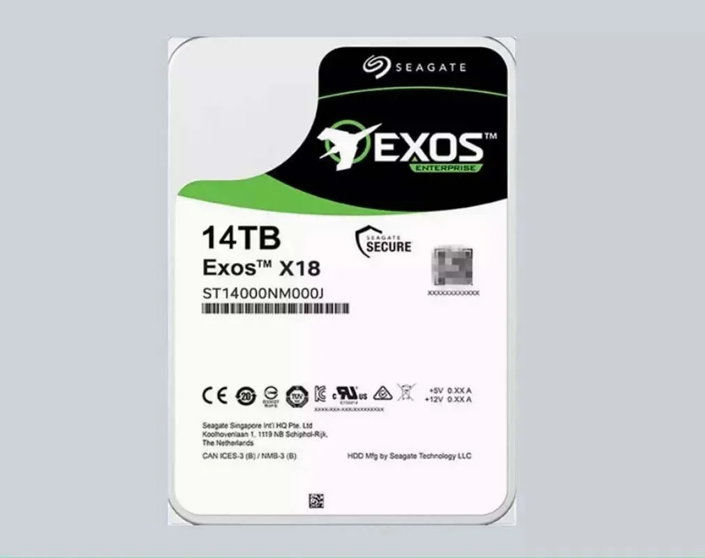 FOR Seagate Exos X18 14TB 7200RPM SATA 6Gb/s 3.5in ENT HDD ST14000NM000J