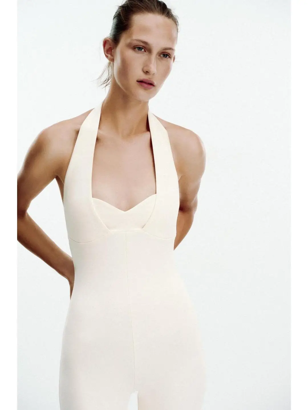 

Брюки-леггинсы Bal Design, цельные, А-силуэт, с высокой талией, удлиненные, с расклешенными манжетами, из тканого ацетатного волокна