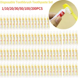 Disposable Portable Toothbrush Toothpaste Sets Independent Packing Wash Gargle Suit Clean Tool For Travel Hotel Bathroom Train