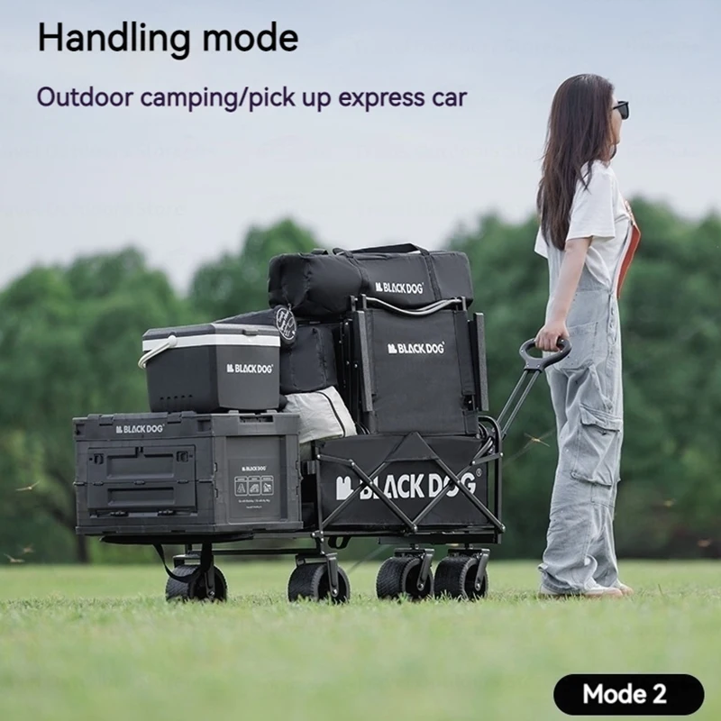 

Naturehike BLACKDOG Camping Folding Trolley Outdoor Shopping Picnic Handcart Storage Wagon Multi-tool Roaming Camp equipment Car