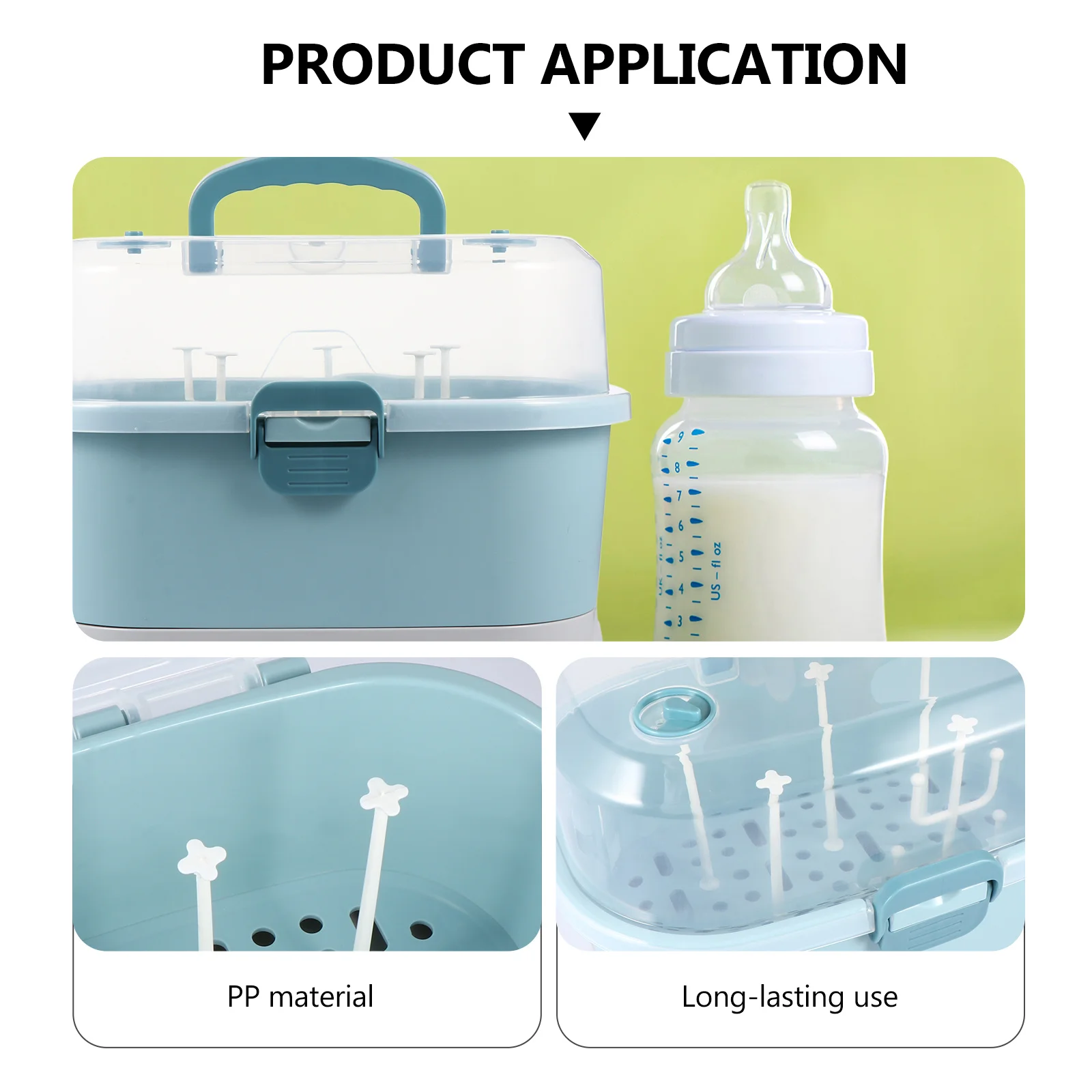 

1pc Bottle Storage Box High-Quality Pp Durable Lightweight Sealing Milk Bottle Container For Home Travel Supplies