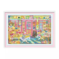 16CT 103 x72cm Sweetheart Dessert House Pre-stampato punto croce ricamo fai da te Set artigianato filo interdentale artigianato 139 colori