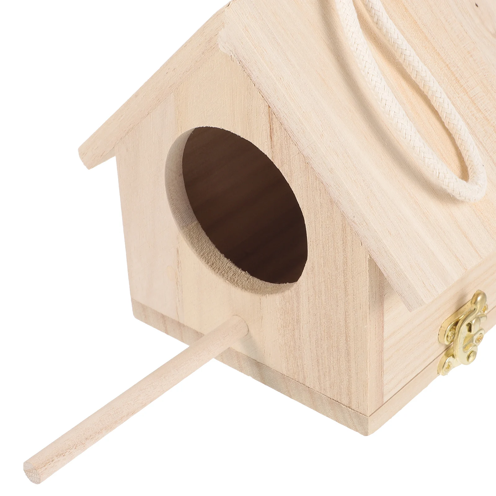 

Wooden Bird Nest Breeding Box for Small Birds Parakeets Lovebirds Toys Supplies Outdoor Hanging House Nesting Box for Parrots