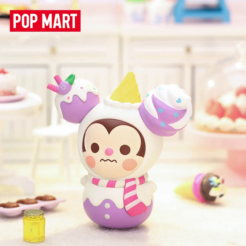 Pop Mart Mickey and Minnie Dessert Sit Blind Random Box Toys Figure Desk Accessories Lovely Dolls Model Home Decor Girls Gift