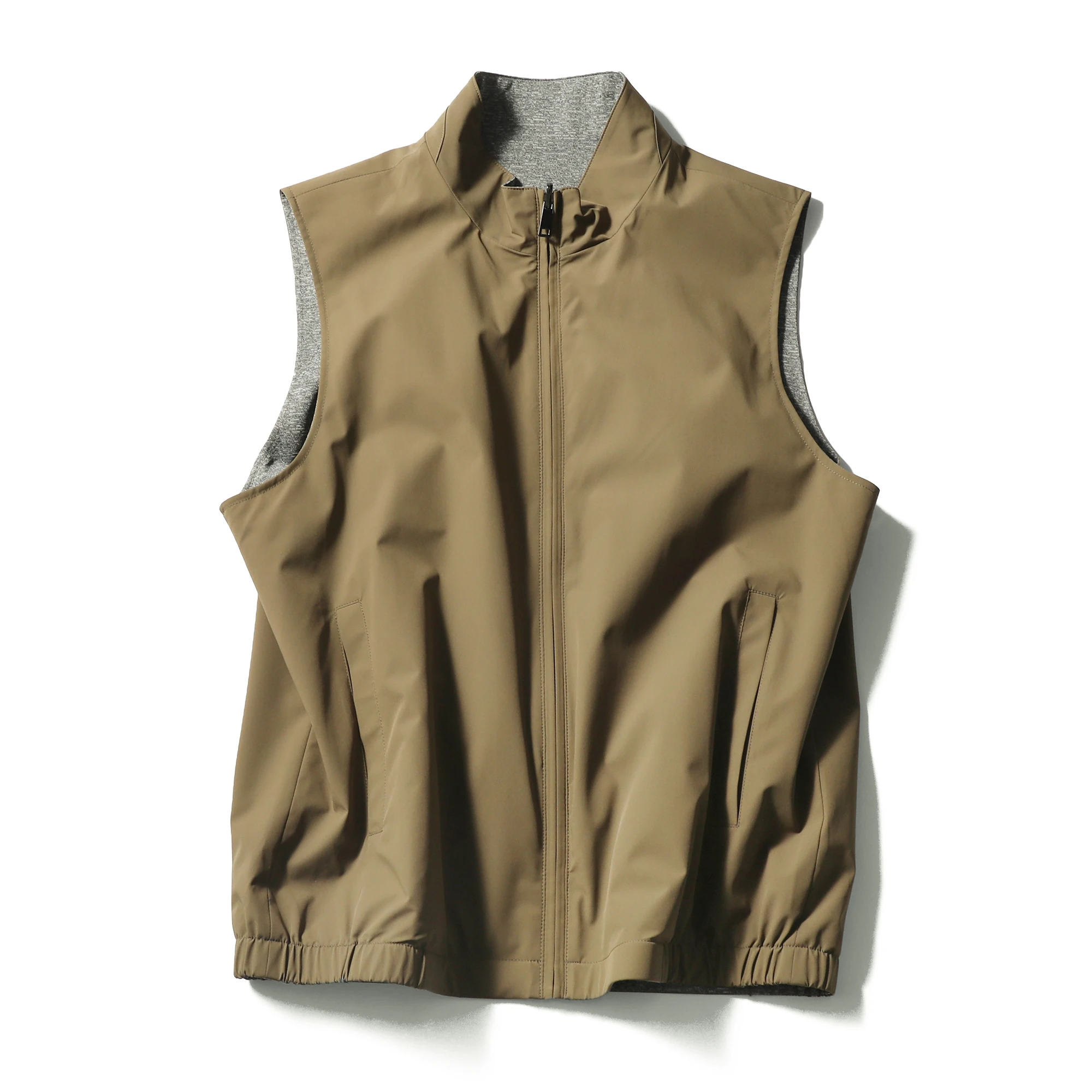 سترة إيطالية فاخرة لربيع 2025 جديدة للرجال للترفيه في الهواء الطلق على الوجهين سترة مكدسة بياقة واقفة #2