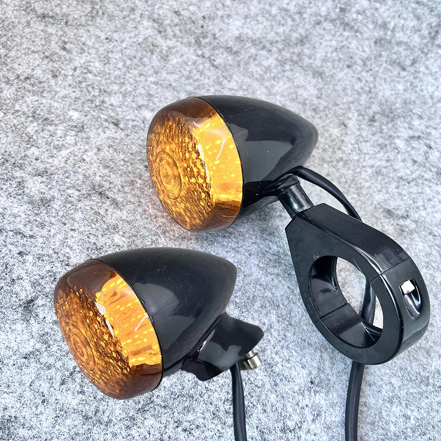 4X LED Motorcycle Turn Signal Light 41MM Clamp Motorbike Flashers Rear Front Indicator For Harley Davidson Cafe Racer