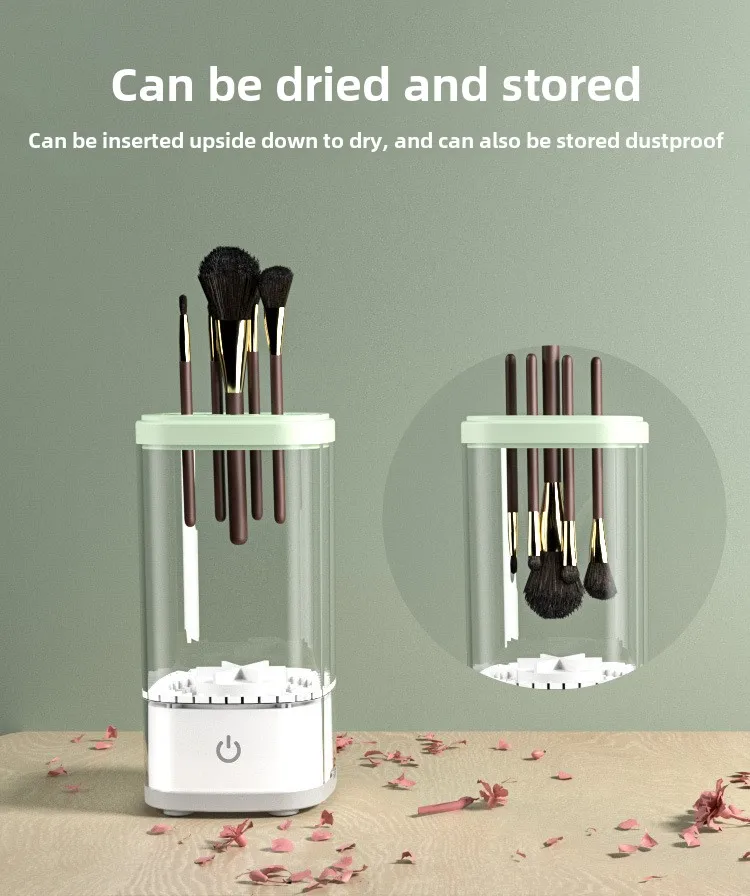 Makeup brush automatic cleaning machine