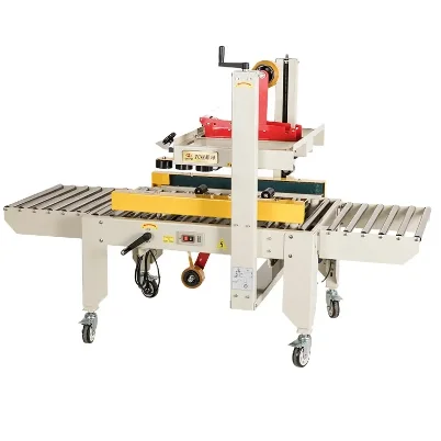 DUOQI FXJ-5050 II Semi Automatic Carton Box Sealing Machine Upper and Lower Drive Belt Tape Automatic Carton Sealing Machine
