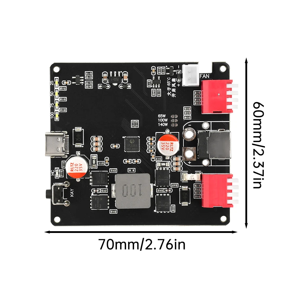 140W Bidirectional Fast Charging Module XT60PW-M Boost Voltage 2 - 6S Lithium Battery Charging Board with Automatic Control