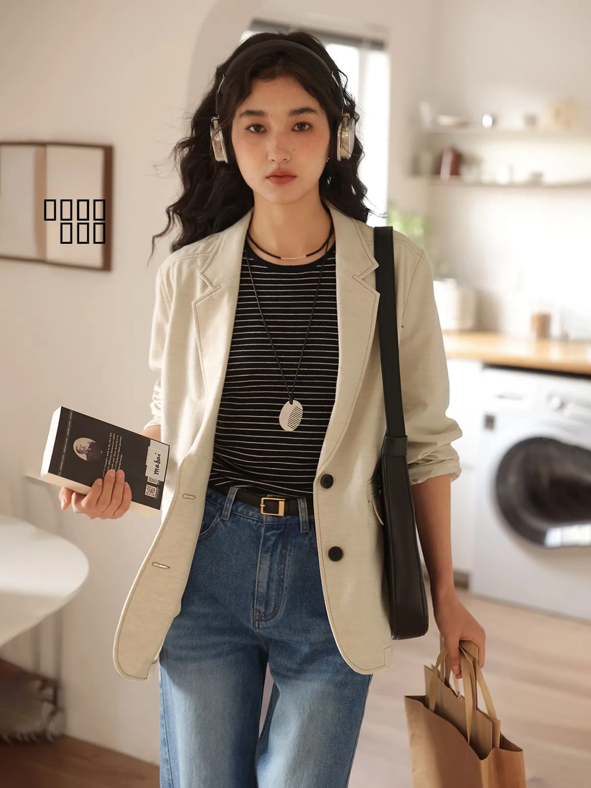 

Женский льняной пиджак Solighter: тонкий, свободный, весенний, новый, повседневный, для работы, модный, на одной пуговице, с длинными рукавами