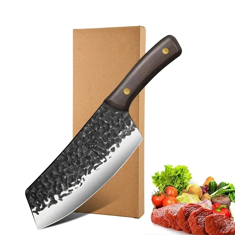 Longquan precision forging kitchen knife, super sharp chef special meat and fish chopping knife, family, hotel commercial use