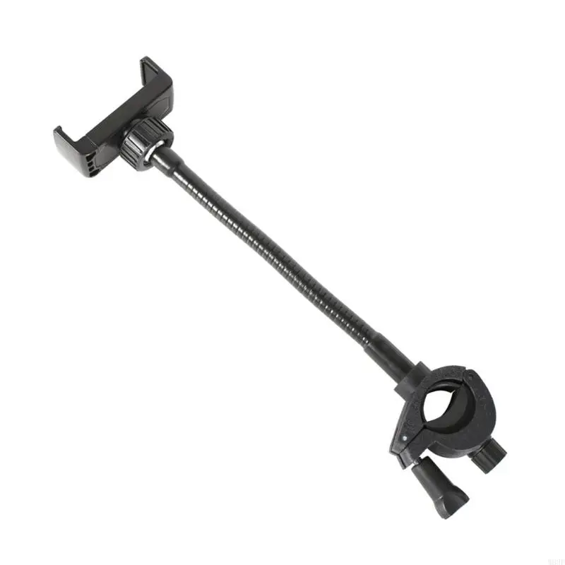 

Adjustable Phone Clamp Music Stands Phone Mount Clamp ABS Metal Construction Secure Phone Mounting for Microphone Stand W89F