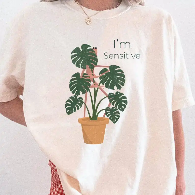 

Marcus Worm Shirt I’m Sensitive Meme Tee Funny Mental Health Top Viral Botany Novelty Creative Crewneck Tops Tee Shirt Short