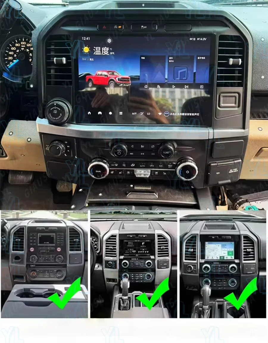 Android auto New model 13.1INCH Android14 Car Radio for Ford F150 2015-2025 CarPlay GPS Navigation Multimedia Video Player WIFI