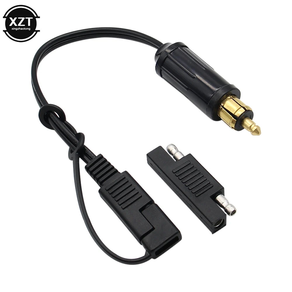 Terbaru DIN Hella Powerlet Plug Ke SAE Baterai Adaptor Konektor Kabel untuk BMW Motor dengan SAE untuk SAE Adaptor Kualitas Tinggi