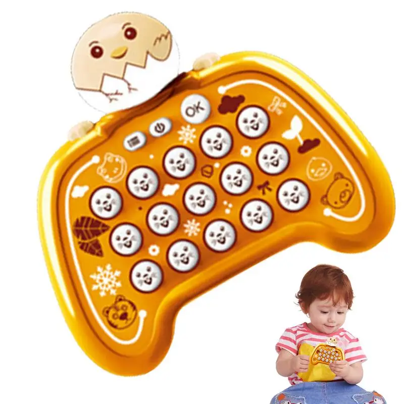 

Puzzle Game Console Interactive Popping Handheld Game Educational Fidget Toy With Light-up Music Enhances Hand-Eye Coordination