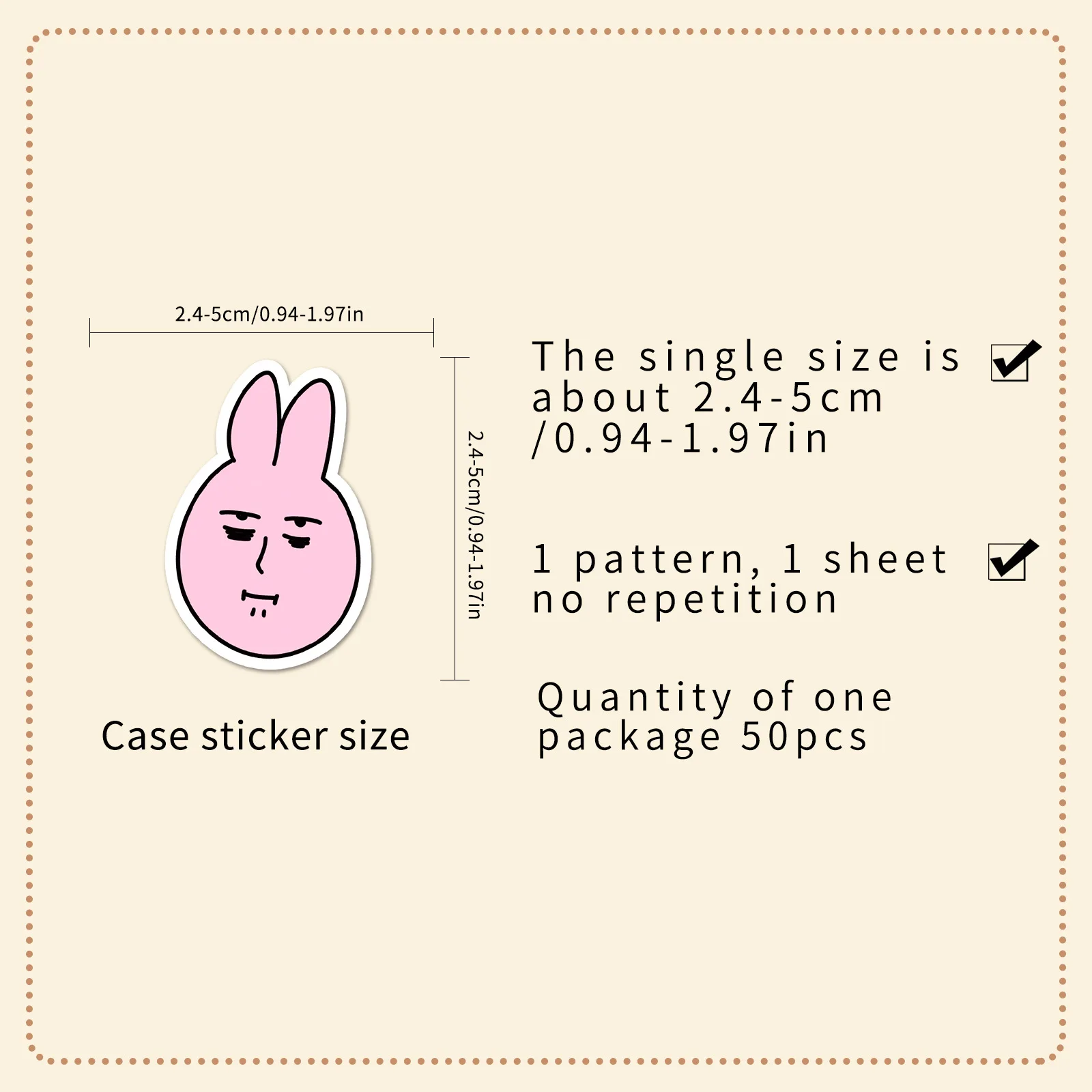 50 sztuk różowy królik naklejka Kawaii Anime ładna dziewczyna moda deskorolka lodówka telefon komórkowy komputer dekoracyjne naklejki