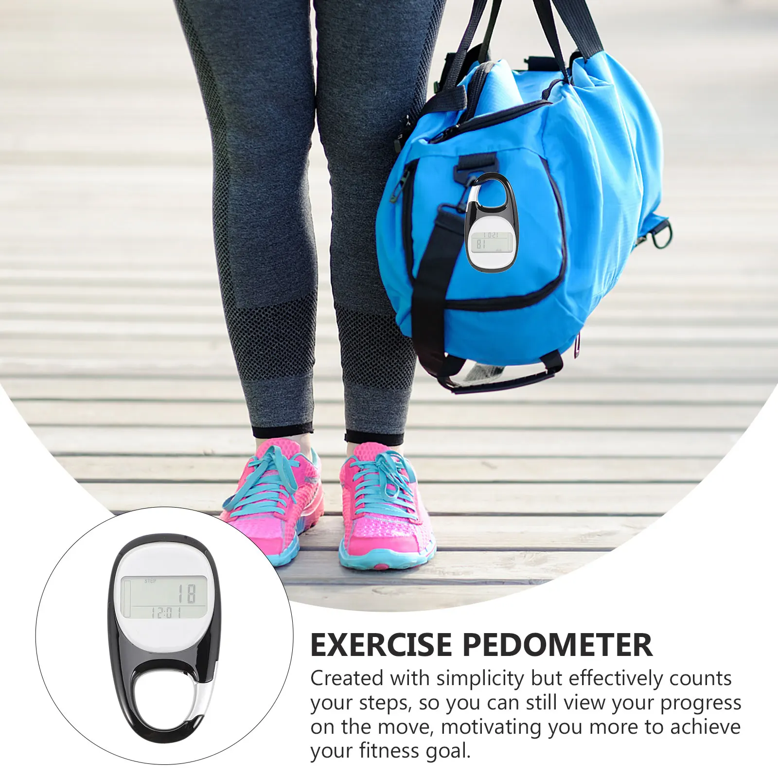 

Portable Pedometer Left Right Swing Steps Counter Multifunction for Walking Travel Climbing