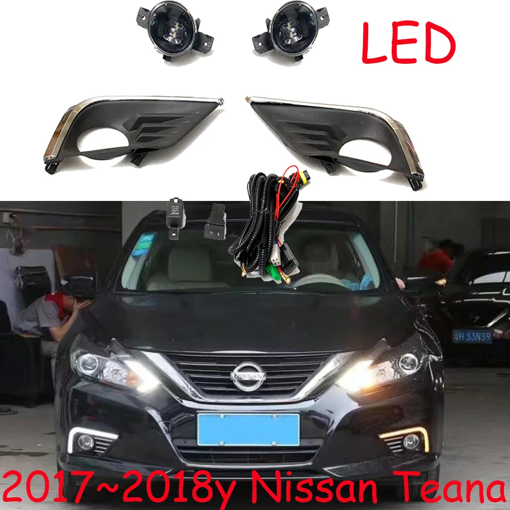 

car bumper altima headlight for Teana fog light altis 2017~2018y car accessories LED halogen bulb auto Teana headlamp