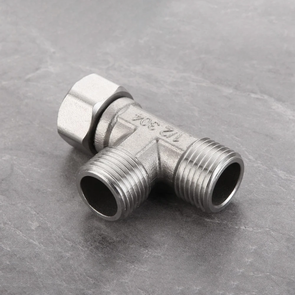 

T-Adapter Valve for Toilet Diverter Valve G1/2 3 Way Water Pipe Diverter T Shape Converter for Bath Bidet Sprayer Shower