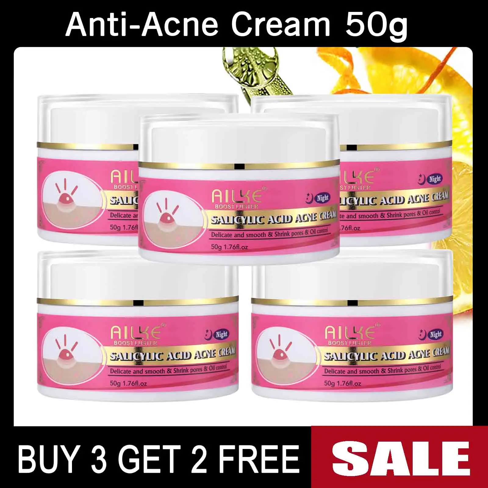 AILKE-crema facial Daily Rapid Clean para mujeres y hombres, manchas limpias, Control de aceite, absorción rápida, suaviza y repara la piel
