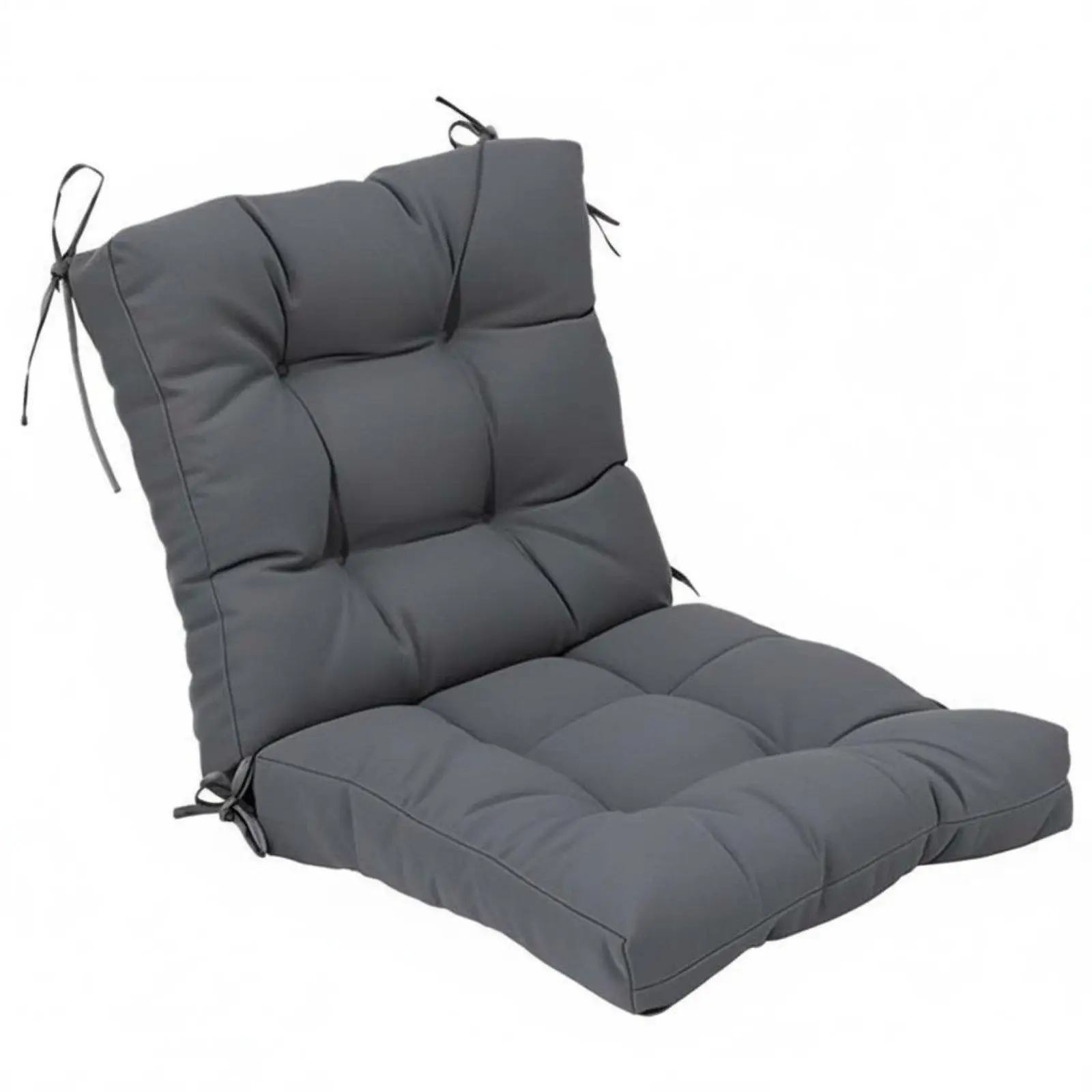 Industrial Cushion with Tufted Design Ergonomic Backrest Chair Pillow Waterproof Cover for Outdoor Dining Chair Relaxation