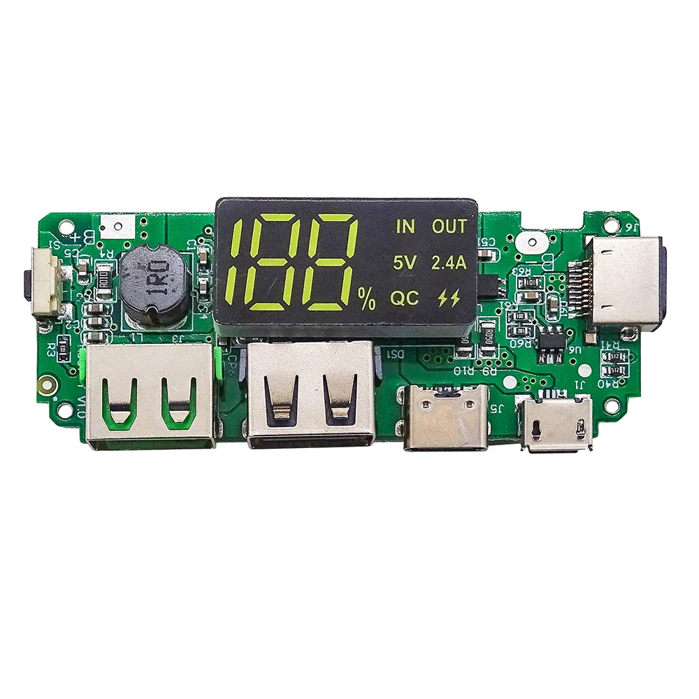 18650 Charging Board Dual USB 5V 2.4A Mobile Power Bank Module 186 50 Lithium Battery Charger Board Circuit Protection