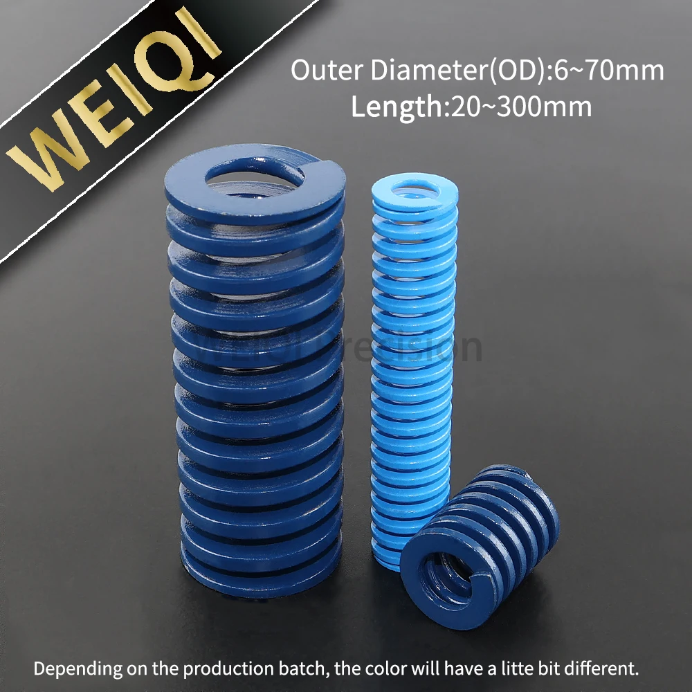 Factory Outlet Blue Medium Load Die Springs Outer Diameter :6mm~70mm Length:20mm~300mm Spiral Stamping Compression Mould Spring