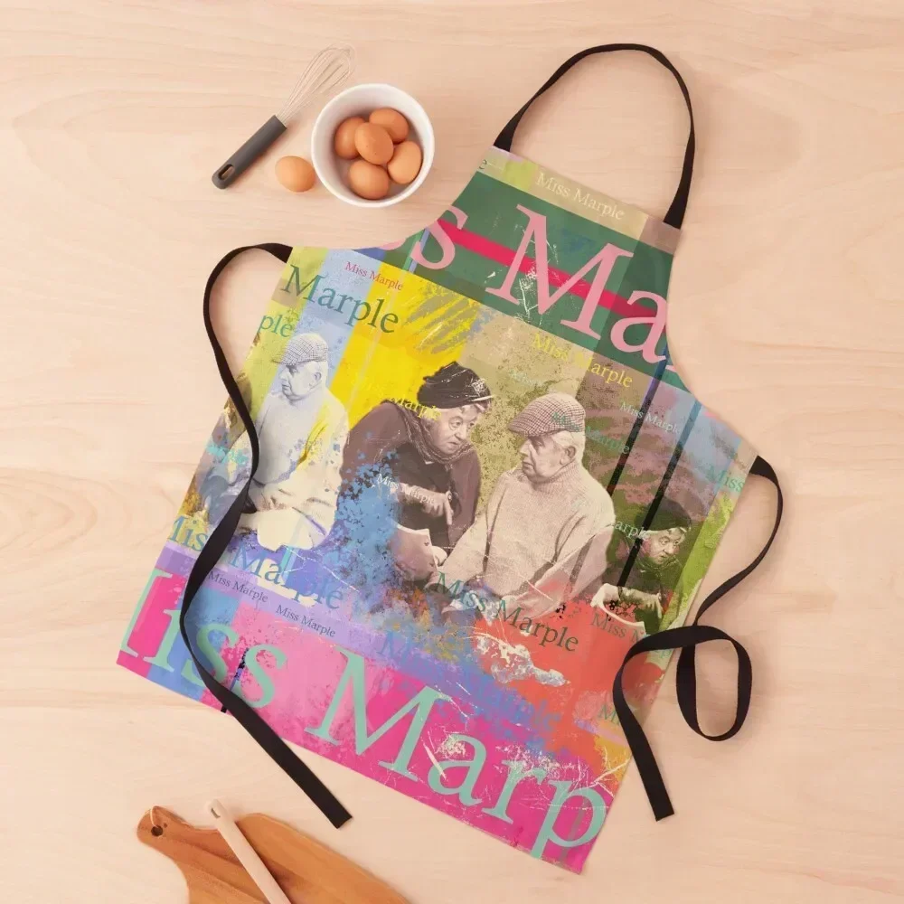 

Miss Marple and Mister Stringer, detectives from St Mary Mead Apron For Girl Men gift manicurist Apron