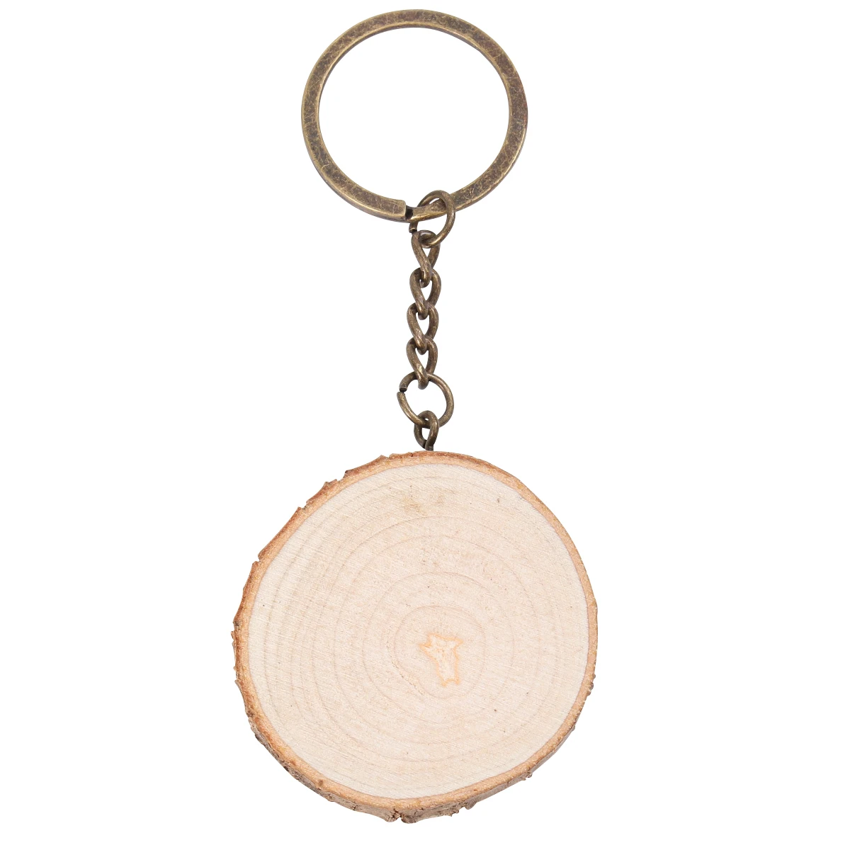 

6 Pcs Wooden Keychain Creative Key Ring with Pendant Durable Lightweight DIY Graffiti Wooden Key Chain for Kids Handbag Gift
