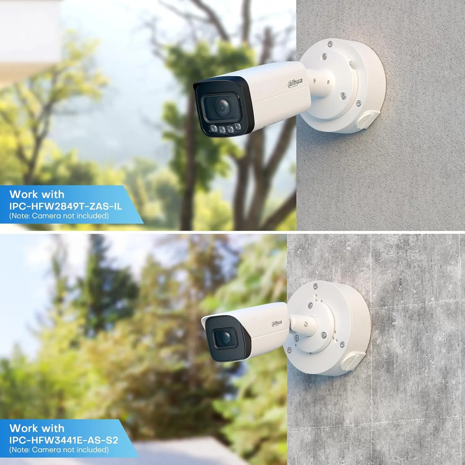 Dahua Junction Box 4pc PFA130-E Bullet Turret IP Camera Black White