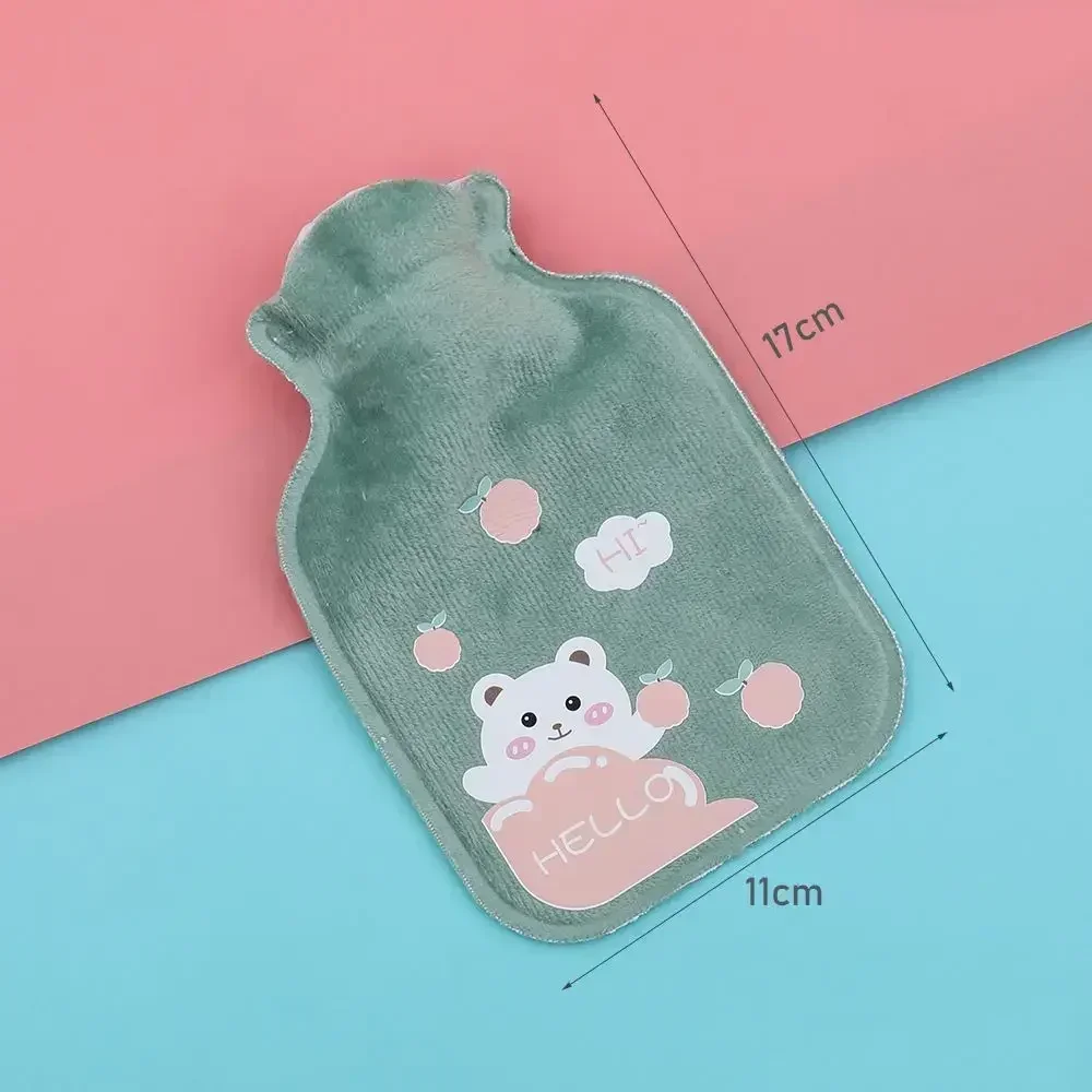 Tummy Warmers Hot Water Bottle Rubber Bag Cute Cartoon Warm Relaxing Safe Heat Cold Large Plush Cloth Hot Water Bag