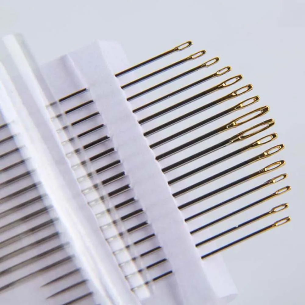 Dozownik Easy Thread Large Eye Hand Sewing Needles Easy Thread Hand Sewing Needle Large Eye Self Threading 16Pcs