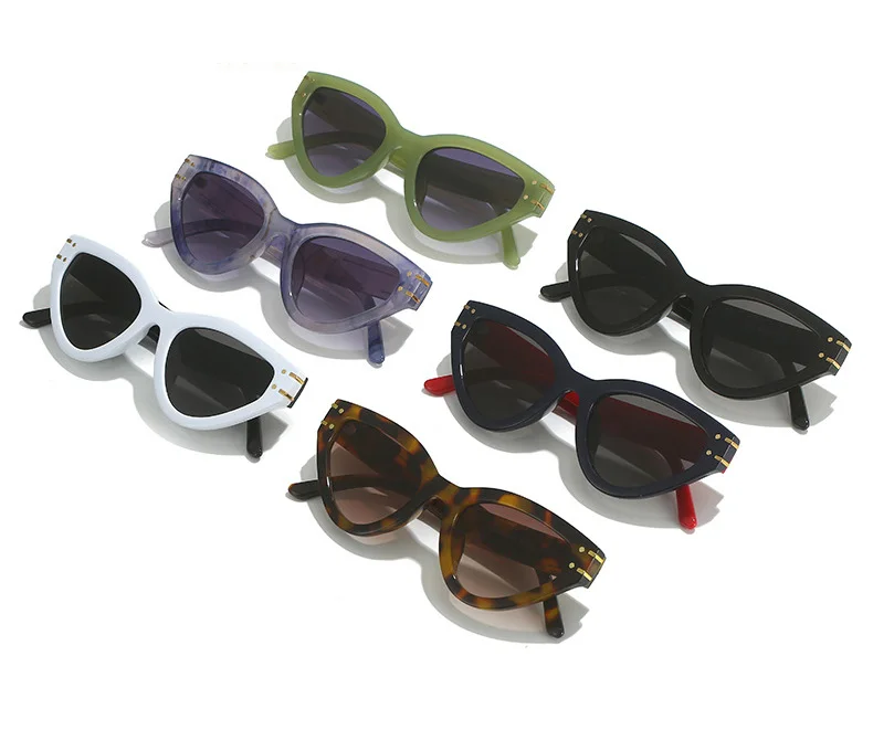 Vintage Cat Eye Sonnenbrille Frauen Männer 2024 Marke Designer Mode Goggle Sonnenbrille Weibliche Trends Shades Außerhalb Brillen UV400 – Detail 3