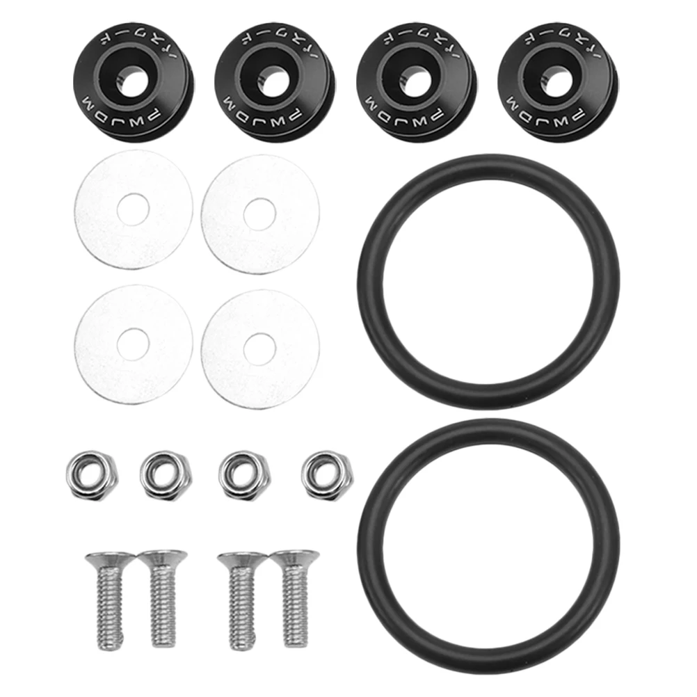 

1 Set Black Quick Release Bumper Front Rear Fixing Reinforcement Washers Accessories Stylish Design Durability